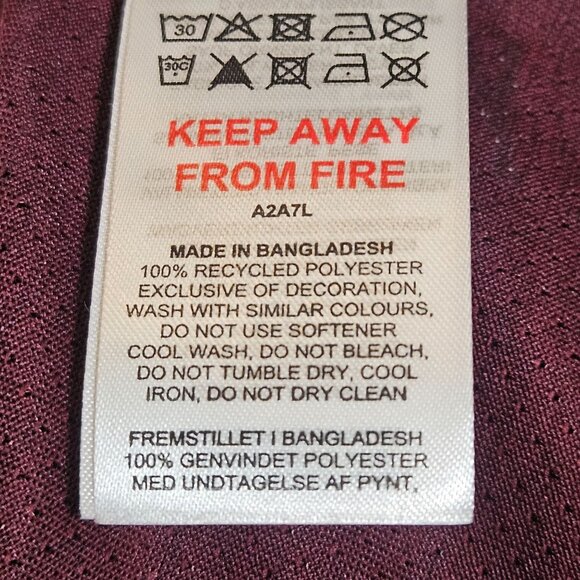 Gymshark Men's Long Sleeve Shirt Burgundy M Athflow Gorpcore Performance Fit - Picture 9 of 13